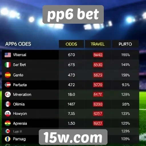 Comparativo de odds entre pp6 bet e concorrentes